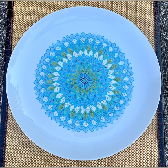 Vintage Mid Century Modern Noritake Younger Image BAHAMA 12” Chop Plate - Picture 7 of 16